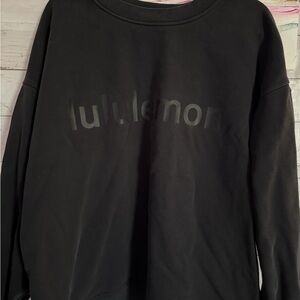 Lululemon oversized graphic Black Sweatshirt ‘small hole’